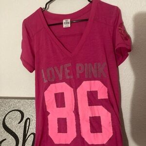 Pink Graphic T-Shirt with Love Pink 86